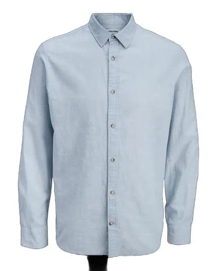 Chemise Homme JJESUMMER LINEN BLEND SHIRT L/S SN