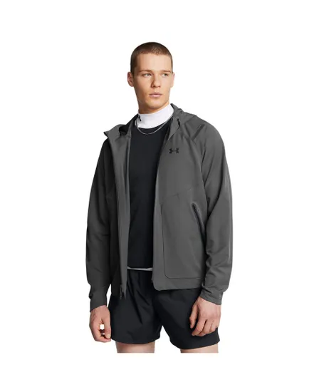 Veste zip à capuche Homme UA UNSTOPPABLE JACKET LC Gris