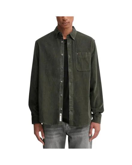 Chemise Homme REG BABY CORD SHIRT EXT Vert