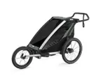 Remorque pour enfant 1 place CHARIOT LITE Aluminium/Vert Agave