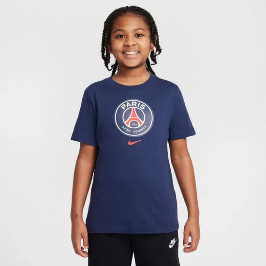 T-shirt de football Enfant plus agé PSG U NK CREST TEE Bleu