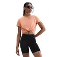 T-shirt Femme W NK ONE CLSC DF TWST SS TP WT Orange