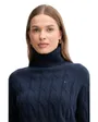 Pull Femme Soft Wool Cable Roll