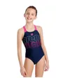 Maillot de natation Enfant GIRL S SWIMSUIT V BACK GRAPHIC Bleu