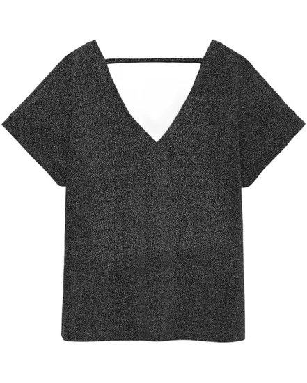 Top col V Femme VMHOXANNE S/S V-NECK TOP JRS BTQ Noir