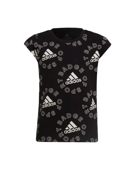 T shirt manches courtes Enfant G LOGO T ESS Noir
