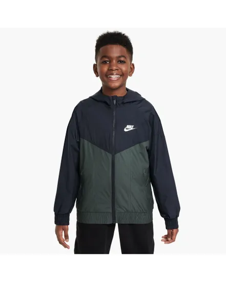 Veste zip à capuche Enfant plus agé K NSW RPL WR HD JKT SR Vert