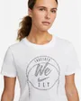 T-Shirt de basketball Femme W NK DF TEE SS SWSH FLY Blanc