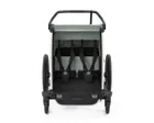 Remorque pour enfant 2 places CHARIOT LITE Aluminium/Vert Agave
