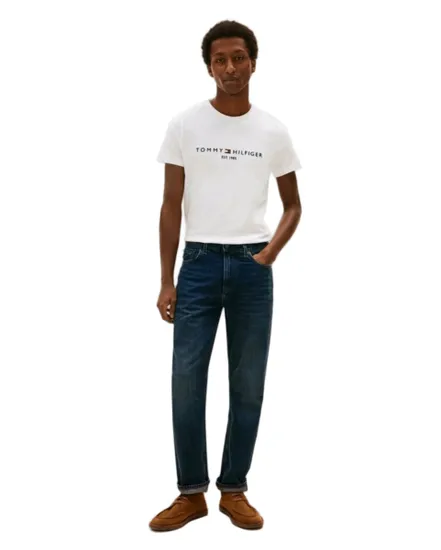 T-shirt col rond Homme CORE TOMMY LOGO TEE Blanc