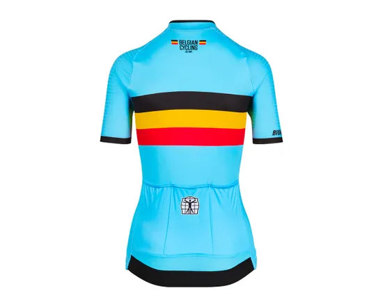 Maillot manches courtes Femme OFFICIAL TEAM BELGIUM ICON CLASSIC Bleu