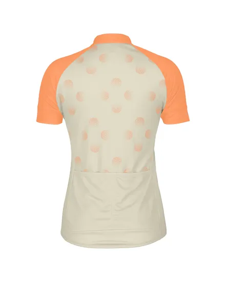 Maillot manches courtes Femme ENDURANCE 30 Écru/Orange