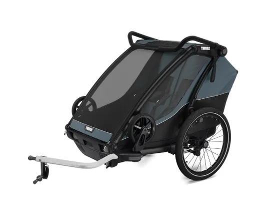 Remorque pour enfant 2 places CHARIOT CAB Gris