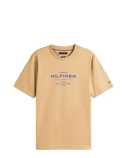 T-shirt col rond Homme HILFIGER STACK GRAPHIC TEE Camel