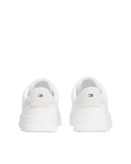 Chaussures Homme TH COURT LTH DETAIL ESS Blanc/Bleu Marine