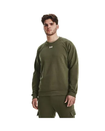 Sweat ML Homme UA RIVAL FLEECE CREW Vert