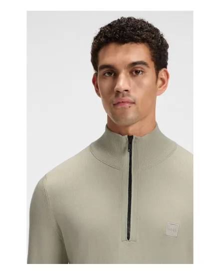 Pull col zippé Homme KANOBIX S Beige Clair