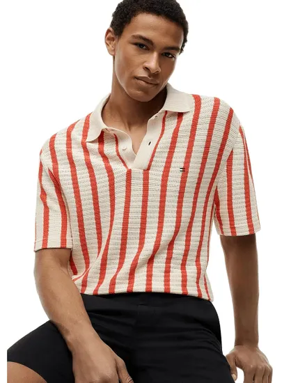 Polos Homme Open Knit Relaxed Fit Polo