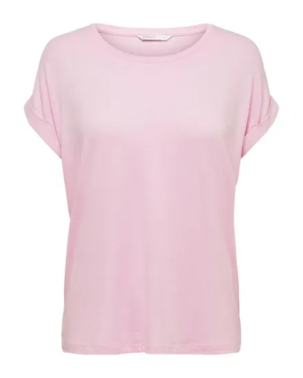 T-shirt manches courtes Femme ONLMOSTER S/S O-NECK TOP NOOS JRS Rose