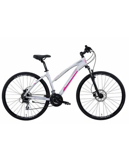 VTC Femme X-CROSS 3X8V DISC Blanc/Fushia