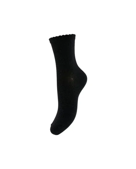 Chaussette Femme PCSEBBY GLITTER LONG SOCKS NOOS BC Noir
