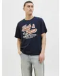 T-shirt Homme JJELOGO TEE SS O-NECK 2 COL AW25 SN Bleu