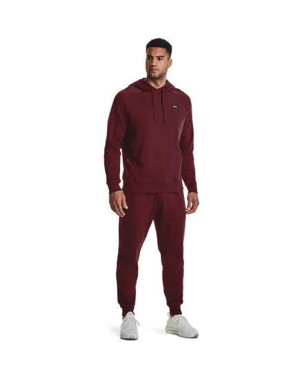 Sweatshirt à capuche manches longues Homme UA Rival Fleece Hoodie Bordeaux