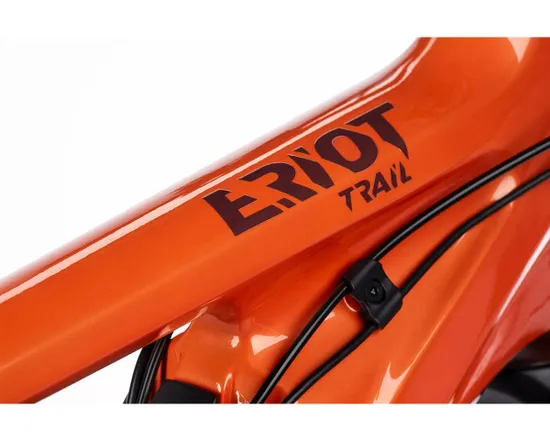 VTT électrique tout suspendu Unisexe E-RIOT TRAIL Orange/Marron