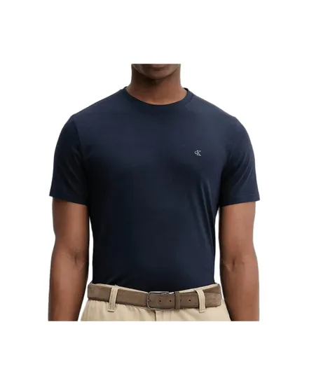 T-shirt col rond Homme SS SLIM STRETCH COTTON CREWNK TE Saphir Foncé