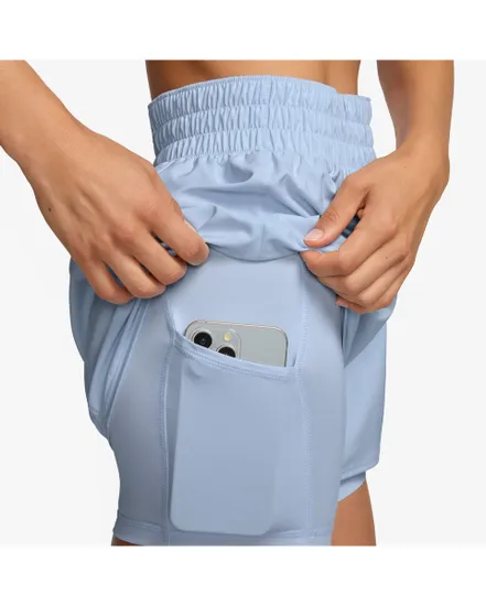 Short Femme W NK ONE DF HR 3IN 2N1 SHORT Bleu