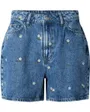 Short Jean Femme Broderie Florale