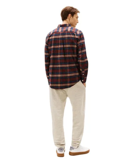 Chemise Homme FLANNEL TARTAN POCKET RF SHIRT Bordeaux