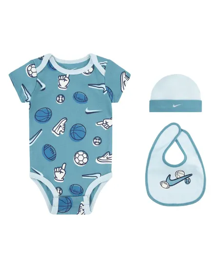 Coffret bébé Bébé 3PC BODYSUIT E1D1 SET Bleu