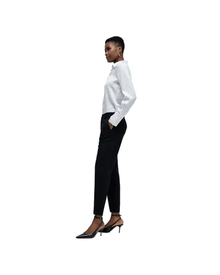 Pantalon Femme Chino Taille Haute Basique