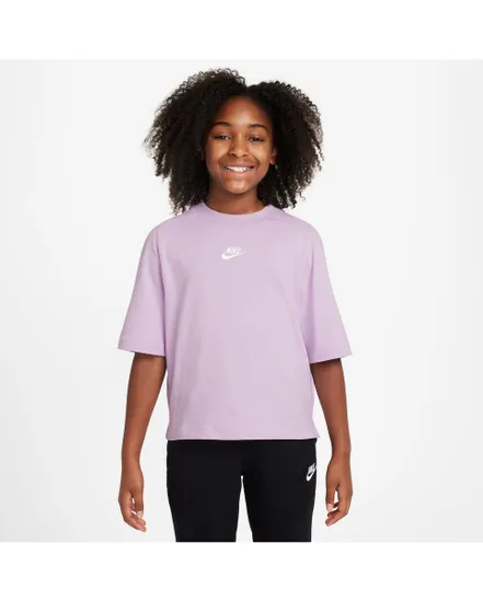 T-Shirt Fille G NSW SS TOP JSY LBR Mauve