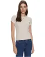 T-Shirt Femme Slim Côtelé Tommy Jeans