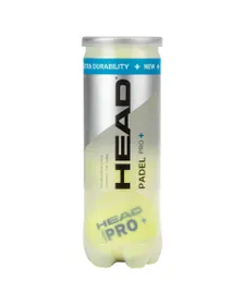 Lot de 3 balles de tennis HEAD PADEL PRO + – 6 DZ Jaune