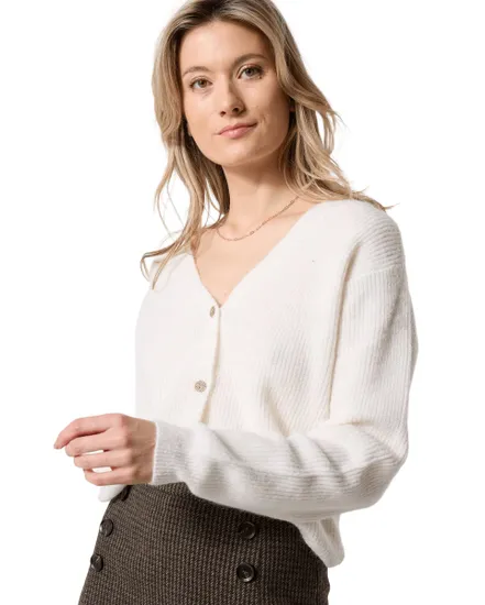 Gilet Femme PCNIBE LS Rev Deep Back Knit
