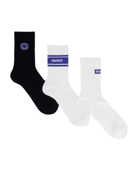 Lot De 3 Paires De Chaussettes Homme HUGO Blue Design