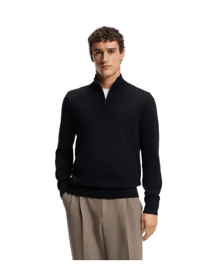 Pull col zippé Homme H-HEMARLO Noir