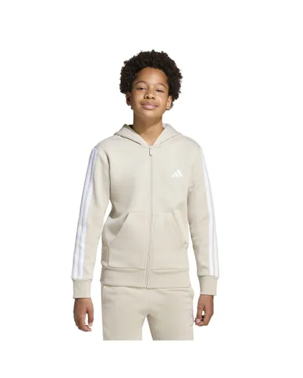 Sweat zip à capuche Enfant J 3S FL FZ HD Beige