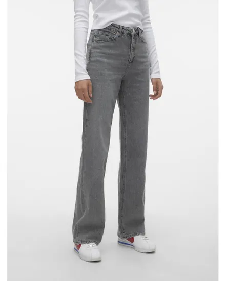 Jean Femme VMTESSA HR WIDE JEANS RA206 GA NOOS Gris