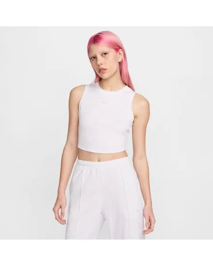 Débardeur Femme W NSW ESSNTL RIB CRP TANK Blanc