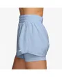 Short Femme W NK ONE DF HR 3IN 2N1 SHORT Bleu