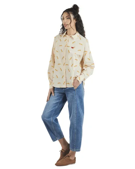 Chemise Femme PCJANNE LS Loose AOP