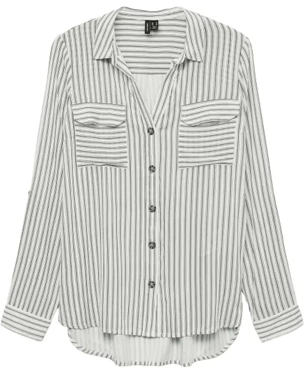 Chemise Femme VMBUMPY L/S Shirt New Wvn Noos