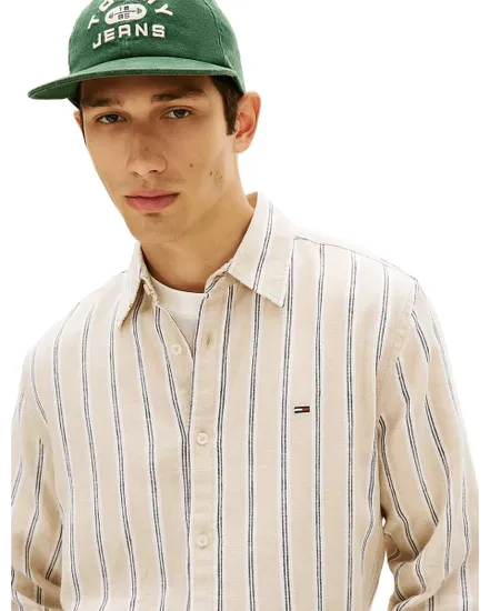 Chemise Homme Tommy Jeans Rayée Lin