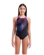 Maillot de bain Fille G ARENA PINWHEEL SWIMSUIT V BACK Noir
