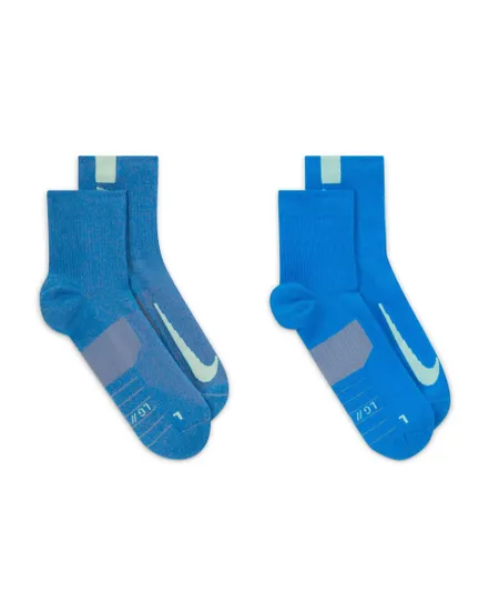 Lot de 2 paires de chaussettes Unisexe U NK MLTPLIER ANKLE 2PR - 144 Bleu