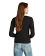 T-Shirt Manches Longues Femme Slim Essential Rib V Ls